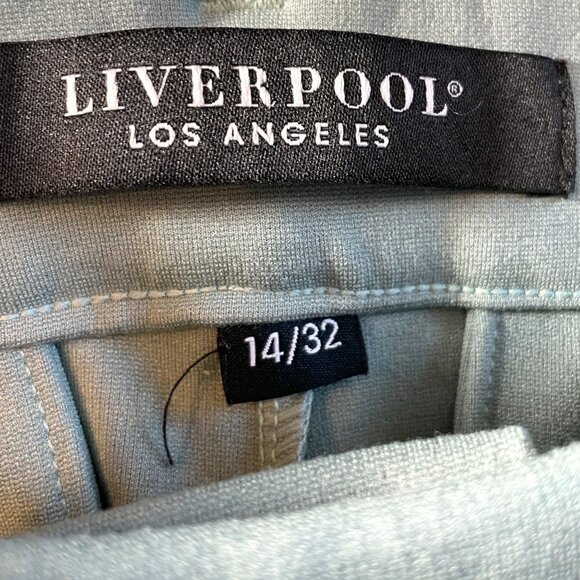 Liverpool Los Angeles Knit Trousers Pants Womans 14 Sage Green - Picture 6 of 10